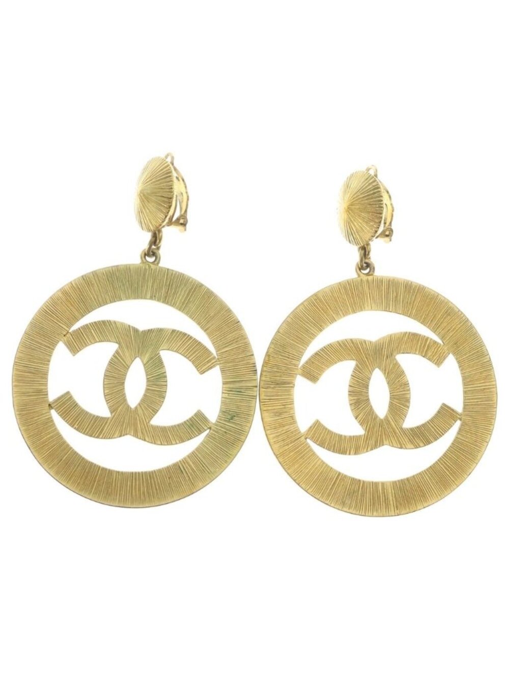 Chanel Big CC Logo Earrings Gold